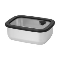 Boîte en acier inoxydable avec couvercle en verre 550 ml
