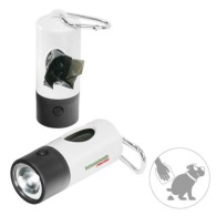 Lampe de poche pour sortie des chiens, 1 LED blanc