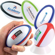 Pallone da rugby antistress bicolore/tricolore