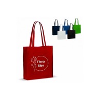 Tasche aus recycelter Baumwolle mit Seitenfalte 140g/m² 38x10x42cm