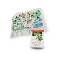 Mapa turístico de papel con semillas
