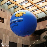 Ballon helium simple publicitaire 1,8m