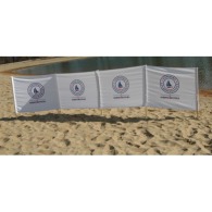 Écran de plage publicitaire