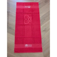 Asciugamano con logo in rilievo jacquard 70x140 cm in Pantone