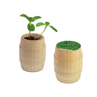 Mini-tonneau en bois publicitaire - Cresson de jardin