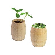 Mini-tonneau en bois publicitaire - Mélange d'herbes aromatiques