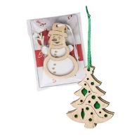 Colgante de fieltro y madera - Árbol de Navidad en bolsa promocional