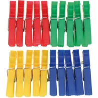 Pince à linge 20 par 7x1cm couleur assorti