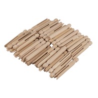 Pince à linge ronde à tête ronde, 11cm, 50 pièces