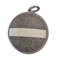 Coussin de bain en bambou et lin - charbon