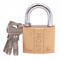 Cadenas/blister atomique 40mm en fonte, clé codée