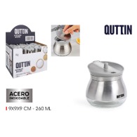 Sucrier verre acier Quttin