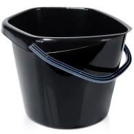 Seau en plastique noir 14 l