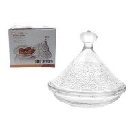 Sucrier, récipient en verre à motif floral 12,5x12