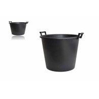 Seau rond avec poignées 90 litres noir