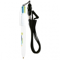 Modischer 4-farbiger Bic-Stift mit Halsband