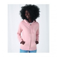 B&C Organic Zipped Hood /Women - Sweat capuche personnalisé zippé organique femme - Blanc