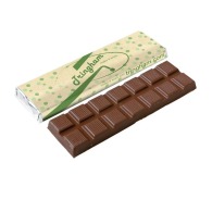 Barra de chocolate de 75 g con papel reciclado