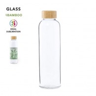 Glass and bamboo bottle