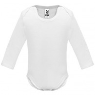 Body bébé manches longues en maille single jersey  HONEY L/S (Blanc)