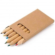 Boîte avec 6 crayons de couleur publicitaires