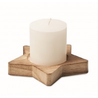 Star candle holder with candle