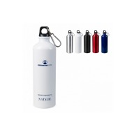 Aluminium water bottle with carabiner 750ml