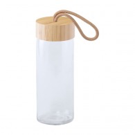 Glasflasche mit Bambusdeckel 40cl