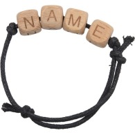 Bracelet alphabet en bois