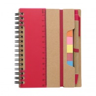 Spiral notebook made of recycled paper