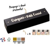 Caja de chocolate 16 cuadrados de primera calidad