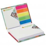 Adhesive combo notes with hard cover