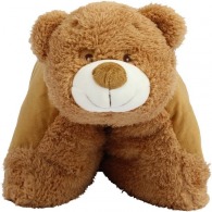 Zipped plush bear cushion - Mumbles