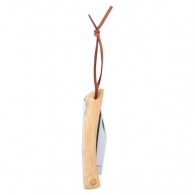Couteau de poche personnalisable inox et bambou