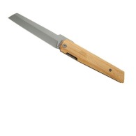 Couteau pliable personnalisé en bambou