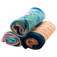 Four-colour fleece blanket