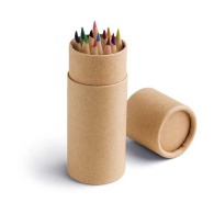 Boîte avec 12 crayons de couleur personnalisables