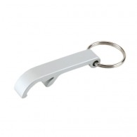 Open bottle opener with key ring