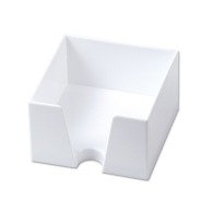 Halbwürfel mit weißem Papierblock