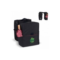 Double bag for bicycle picnic r-pet