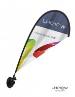 Mini flag with suction cup