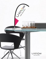 Photo de Drapeau de table avec support rond alu