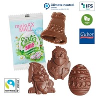 Figuras de chocolate de Pascua de promoción