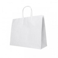 Grand sac en papier personnalisé kraft blanc