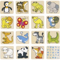 Wooden memo game - animals