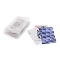 Playing cards in plastic case