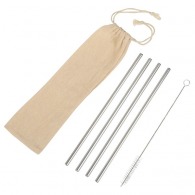 Set of 4 stainless steel straws