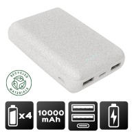 Komugi - batterie de secours personnalisée ultra compacte & eco-responsable 2 usb - 10 000 mah