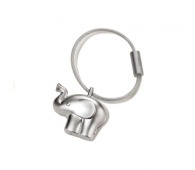 Elephant design metal key ring