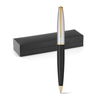 stylo bille en métal et éléments plaqués or